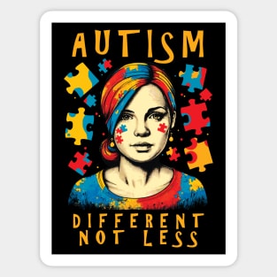 Different Not Less | Autism Awareness Positive Quote Sticker